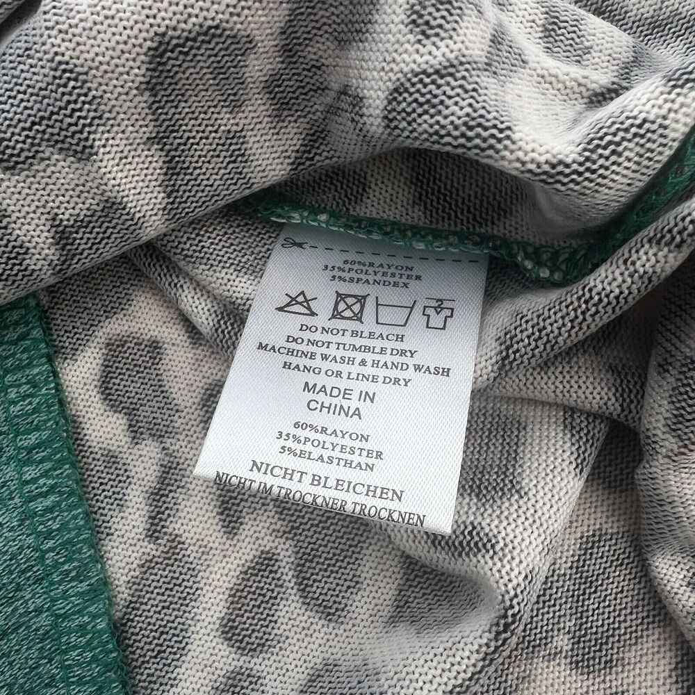 LARACE Plus Leopard Long Sleeve Flowy Shirt Loose Green Sweater size 4X - Picture 9 of 11